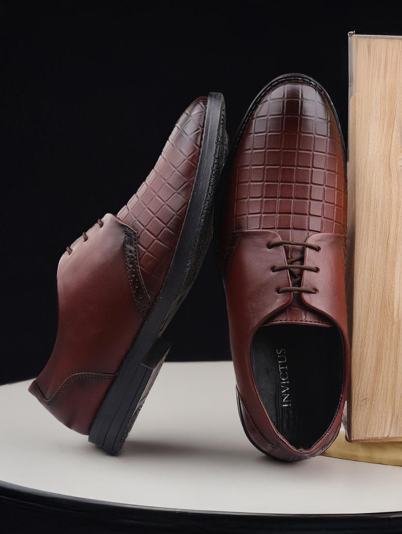 men brown lace-up derby - 21931663 -  Zoom Image - 0