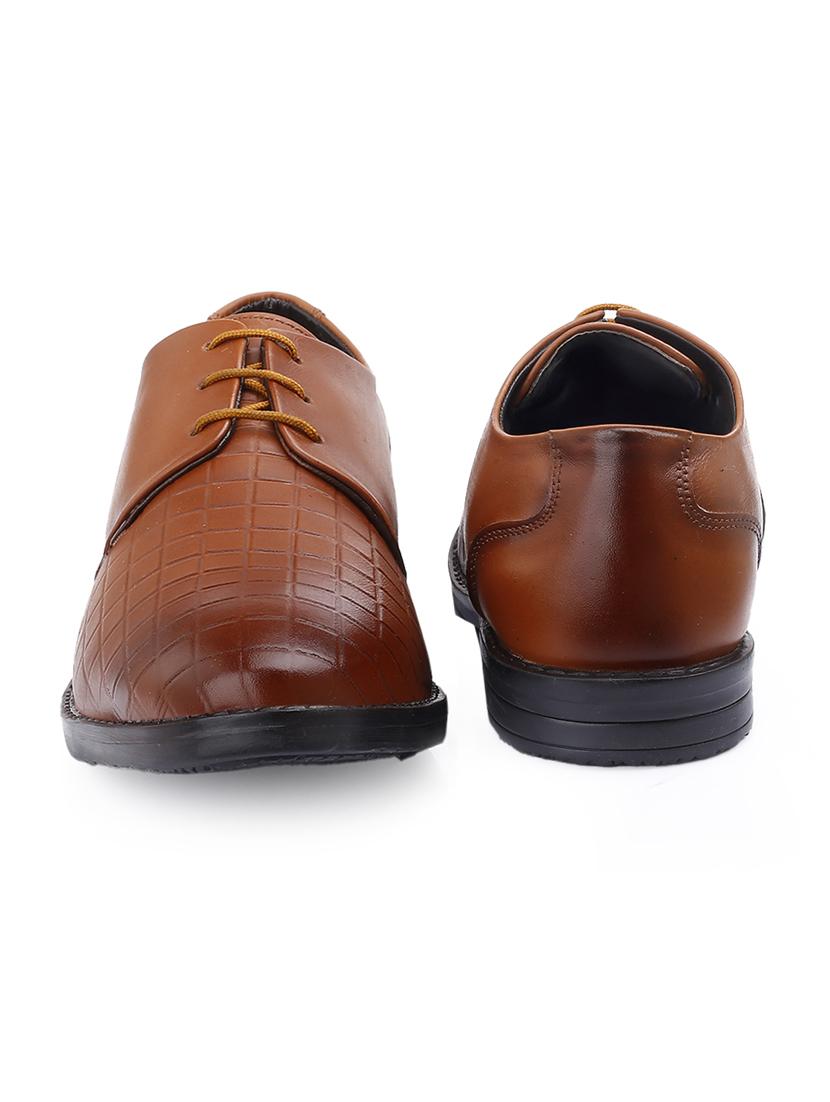 men tan lace-up derby - 21931664 - Standard Image - 4