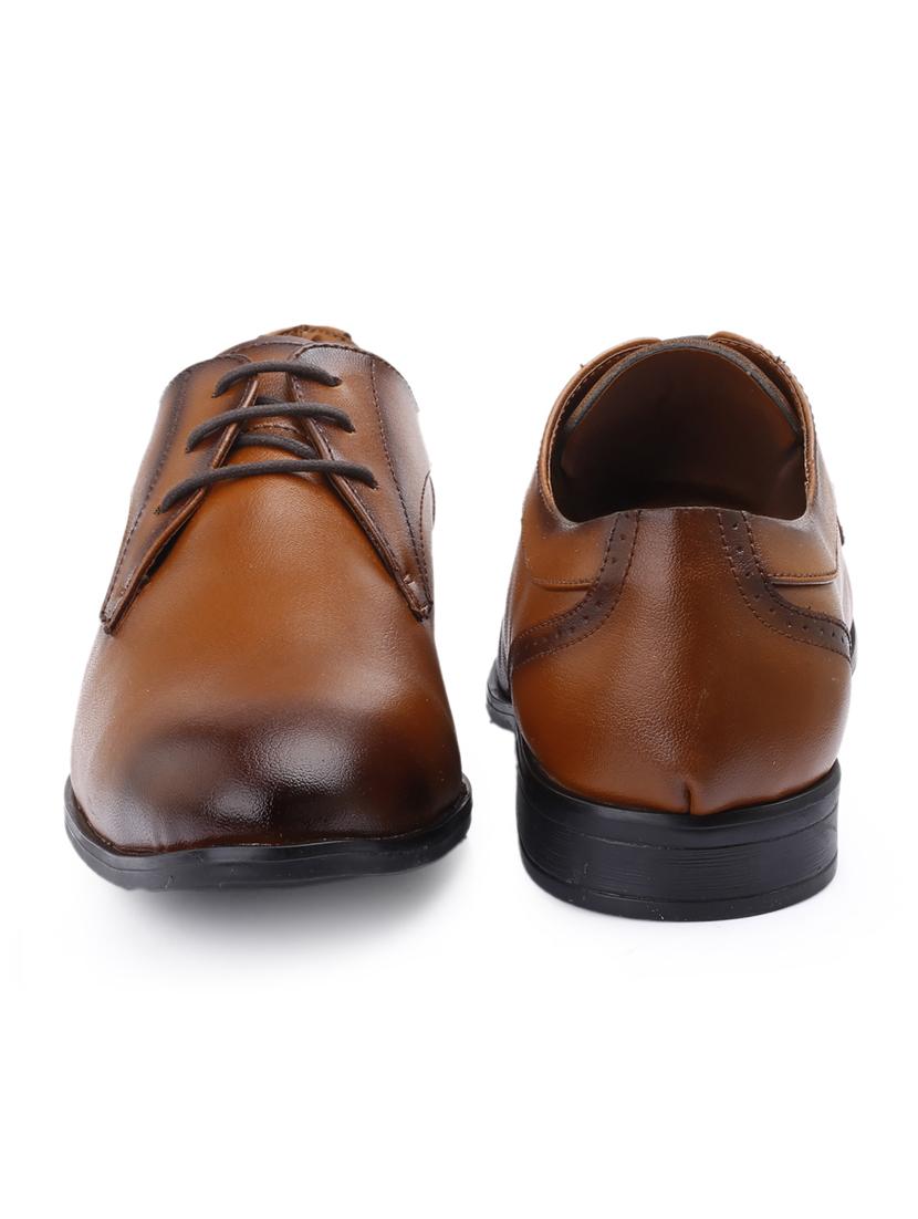 men tan lace-up derby - 21931666 - Standard Image - 4