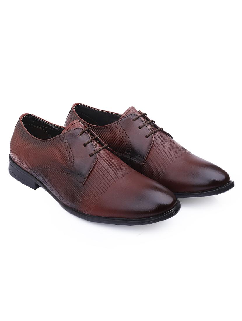 men brown lace-up derby - 21931672 - Standard Image - 1