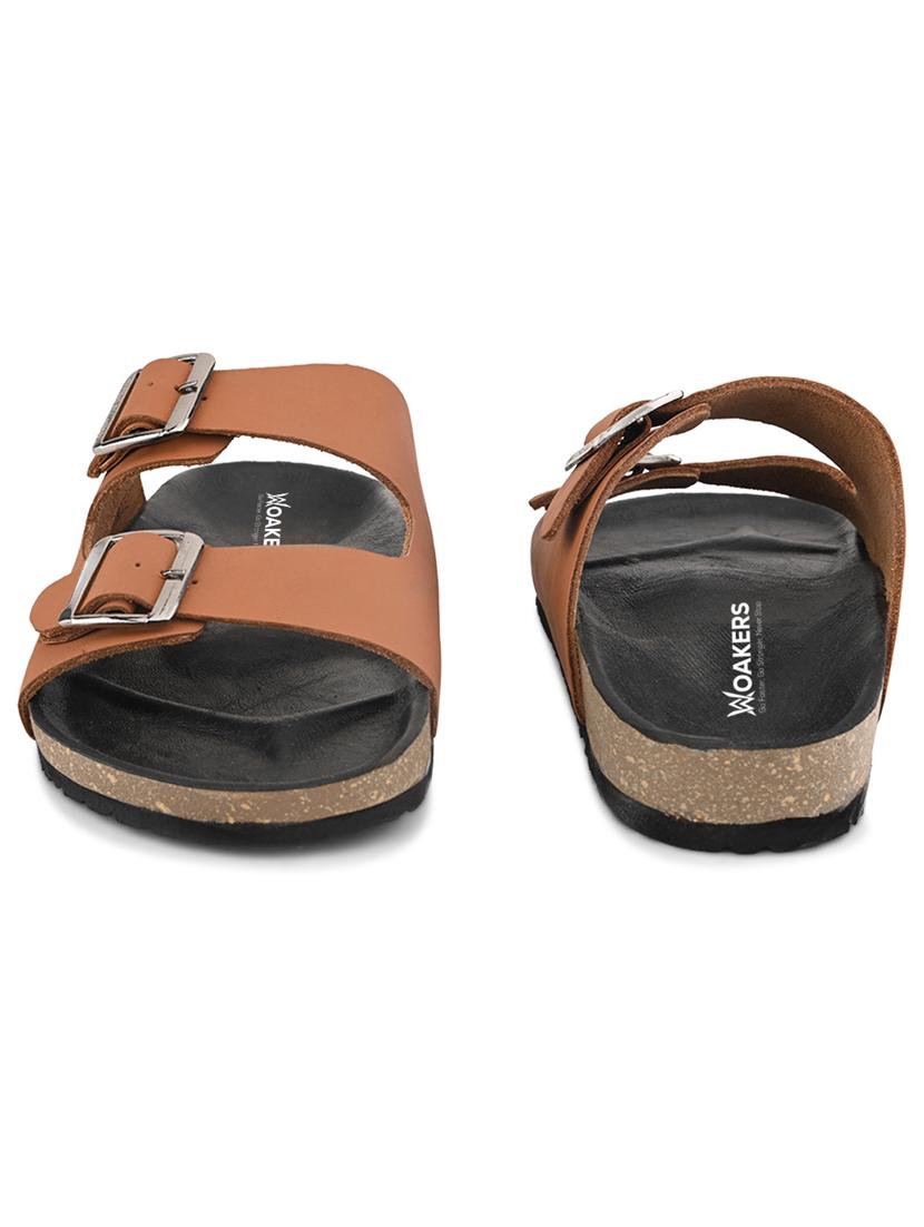 men tan slip on sandal - 21931691 - Standard Image - 4