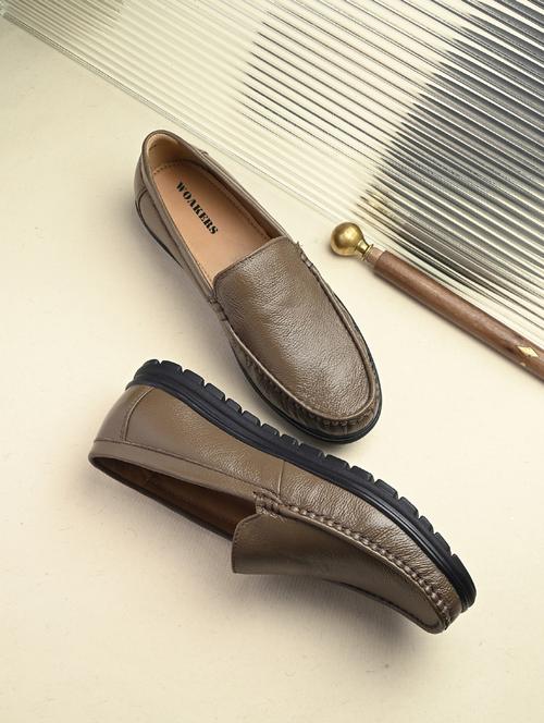 men brown slip on loafer - 21931712 -  Standard Image - 0