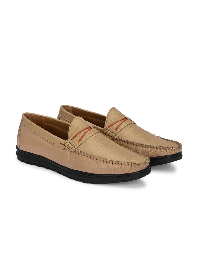 men beige slip on loafer - 21931717 -  Standard Image - 1