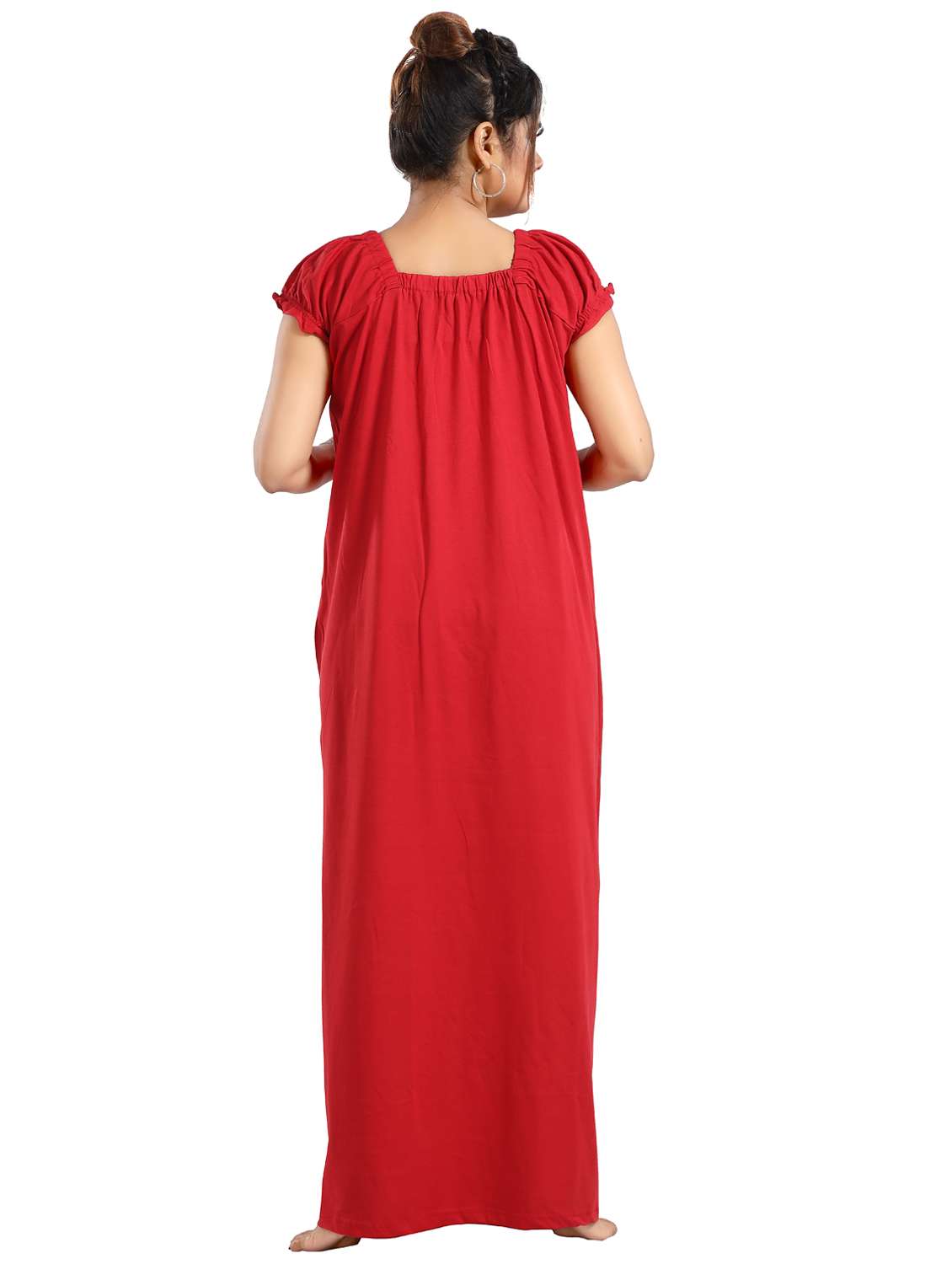 women printed short sleeves nighty - 21931954 -  Standard Image - 1