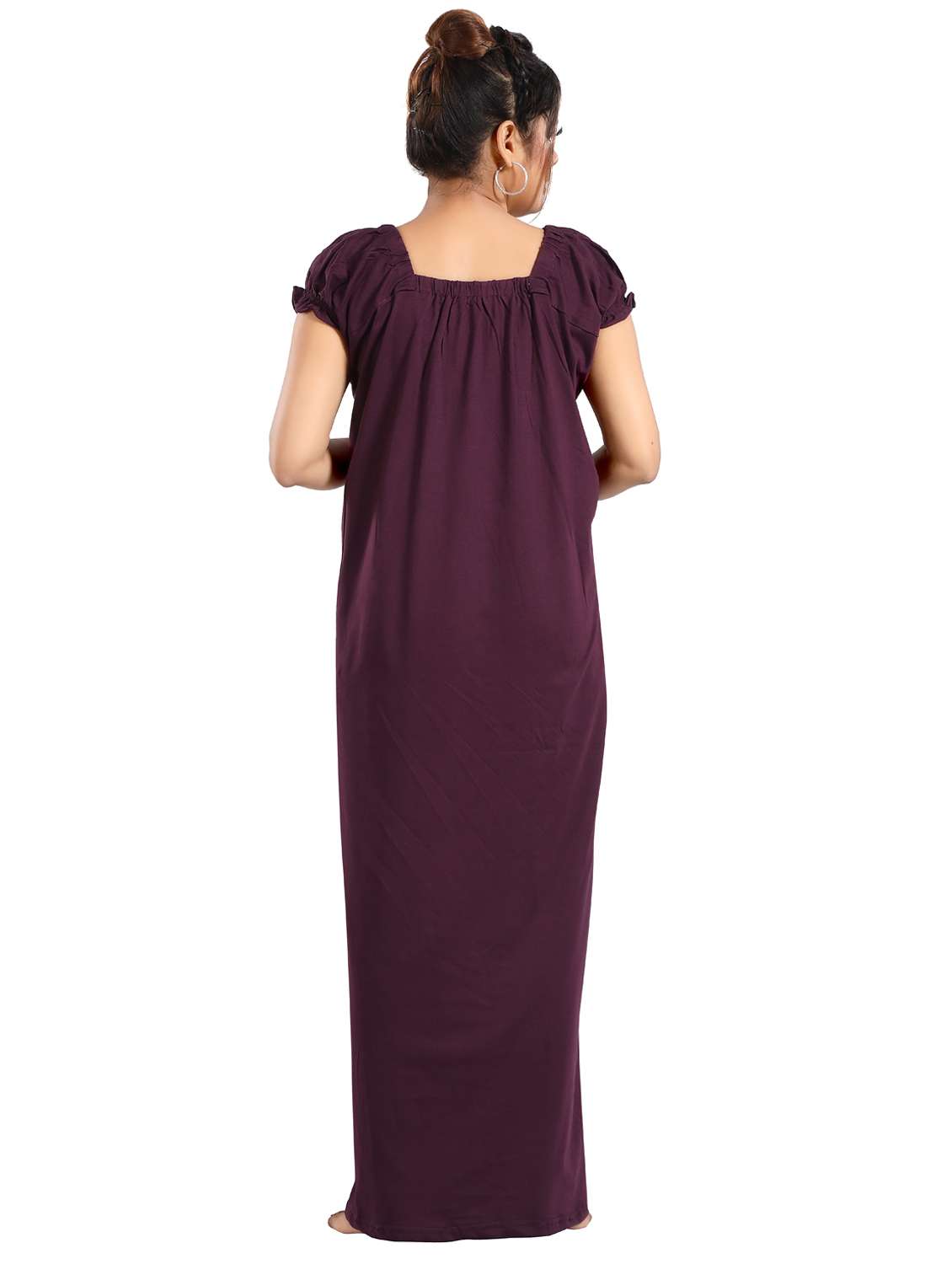 women printed short sleeves nighty - 21931956 -  Standard Image - 1