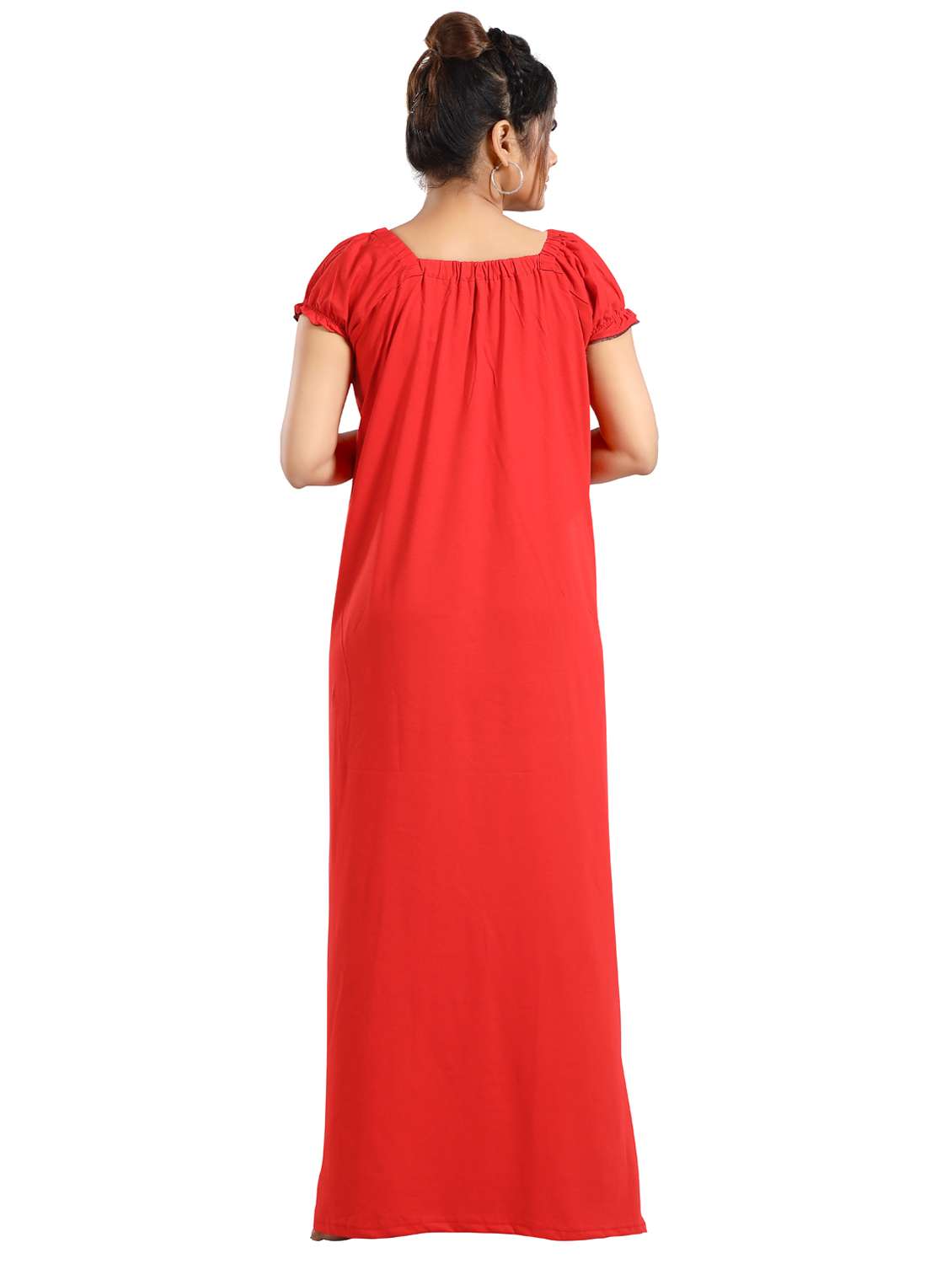 women printed short sleeves nighty - 21931957 -  Standard Image - 1