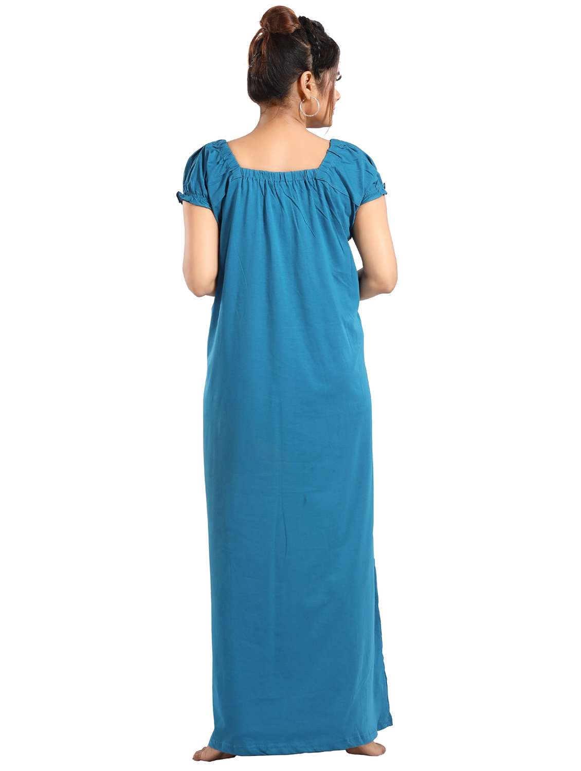 women printed short sleeves nighty - 21931958 -  Standard Image - 1