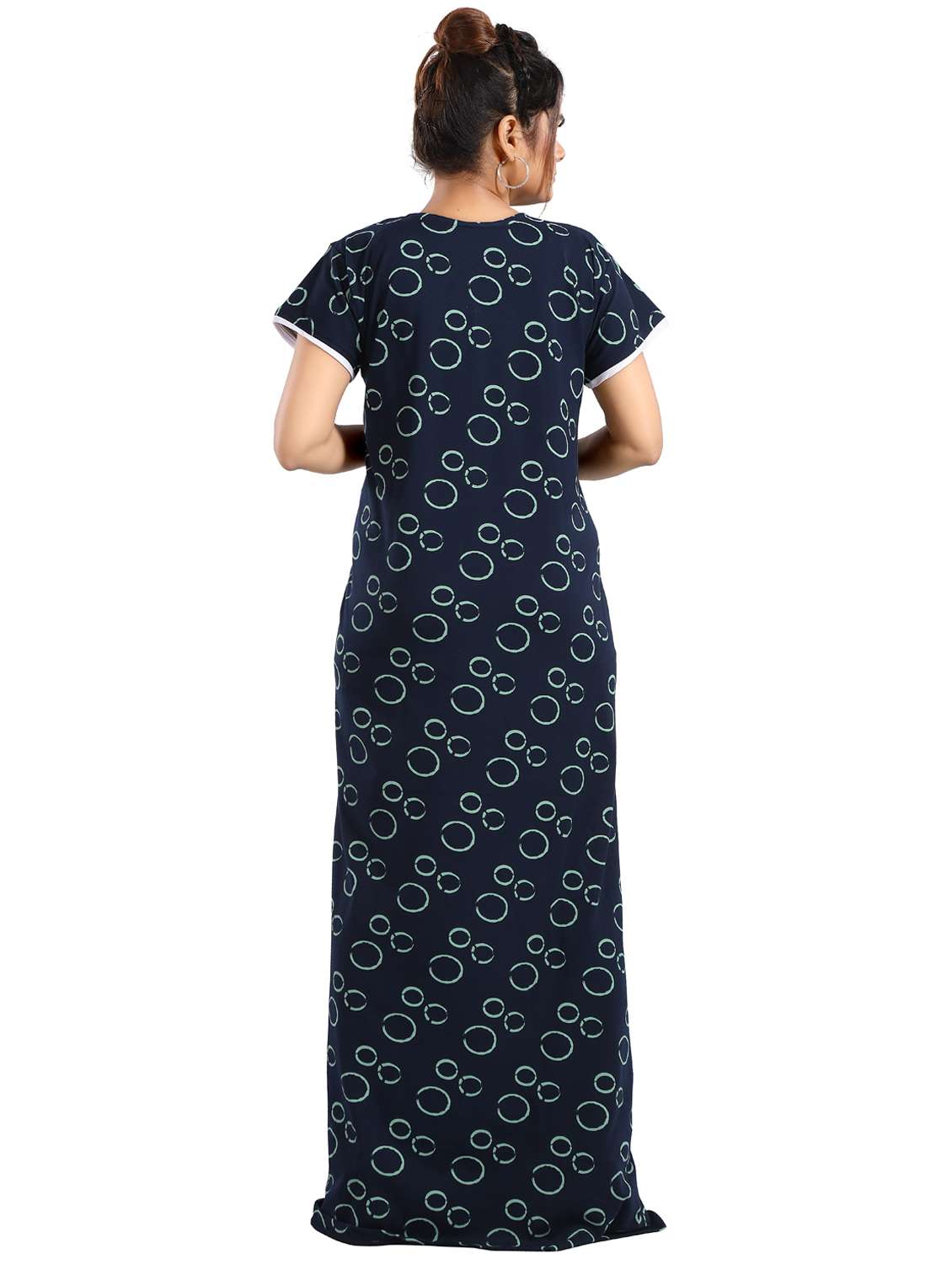 women printed short sleeves nighty - 21931964 -  Standard Image - 1