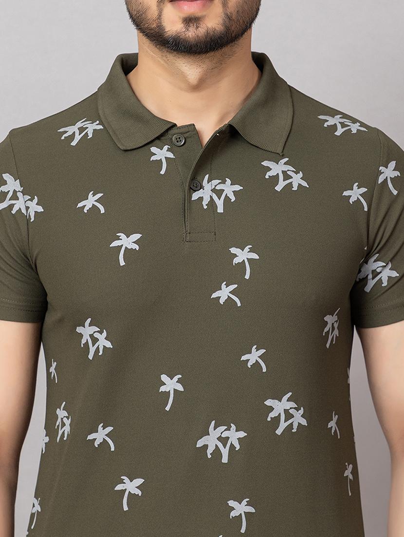 men printed short sleeves regular fit polo t-shirt - 21932007 - Standard Image - 4