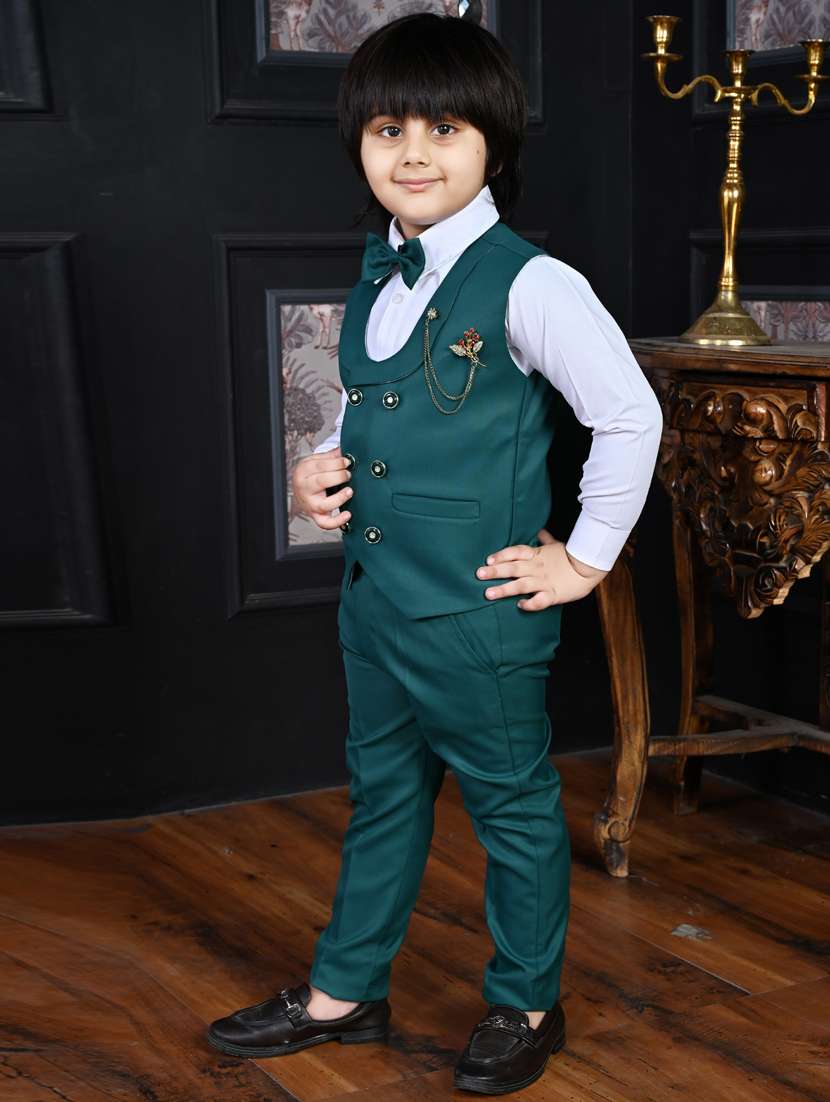boys solid long sleeve two piece suit set - 21932023 -  Standard Image - 1