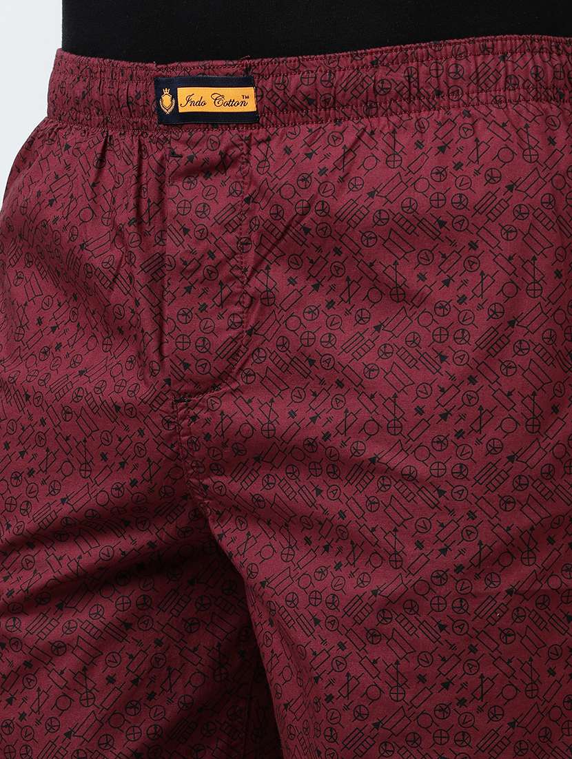 men printed mid rise regular fit shorts - 21932055 -  Standard Image - 4