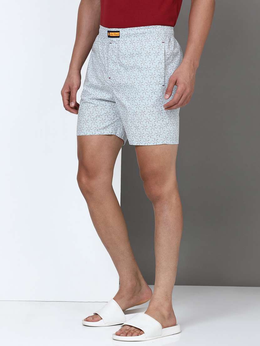 men printed mid rise loungewear boxer - 21932058 -  Standard Image - 1