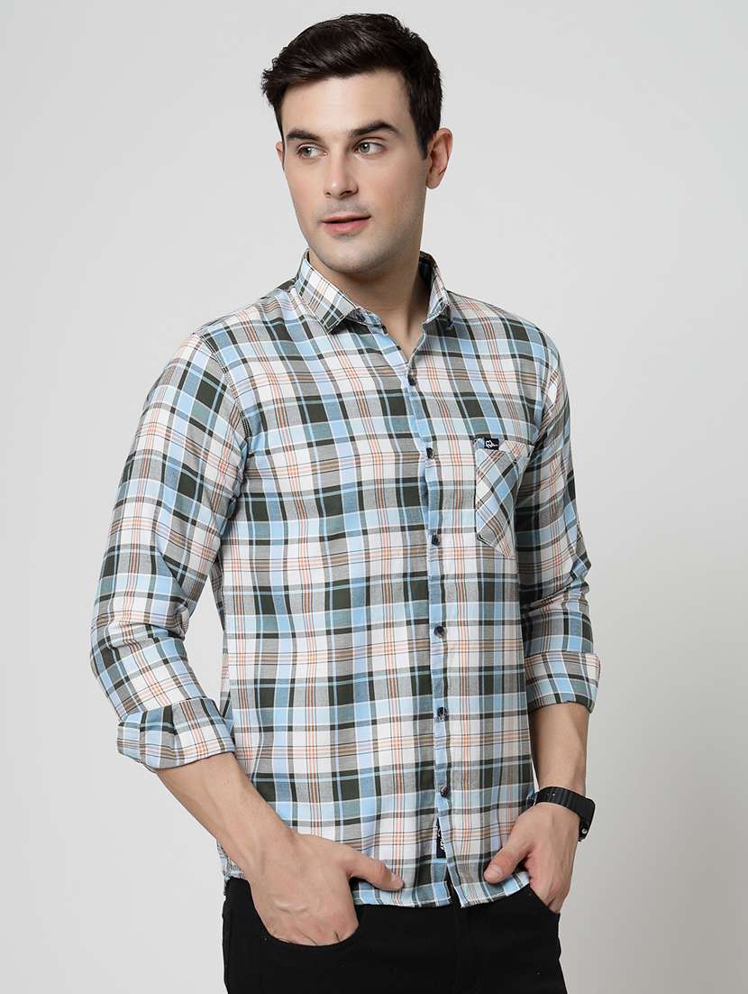 men checkered long sleeve regular fit casual shirt - 21932067 -  Standard Image - 1