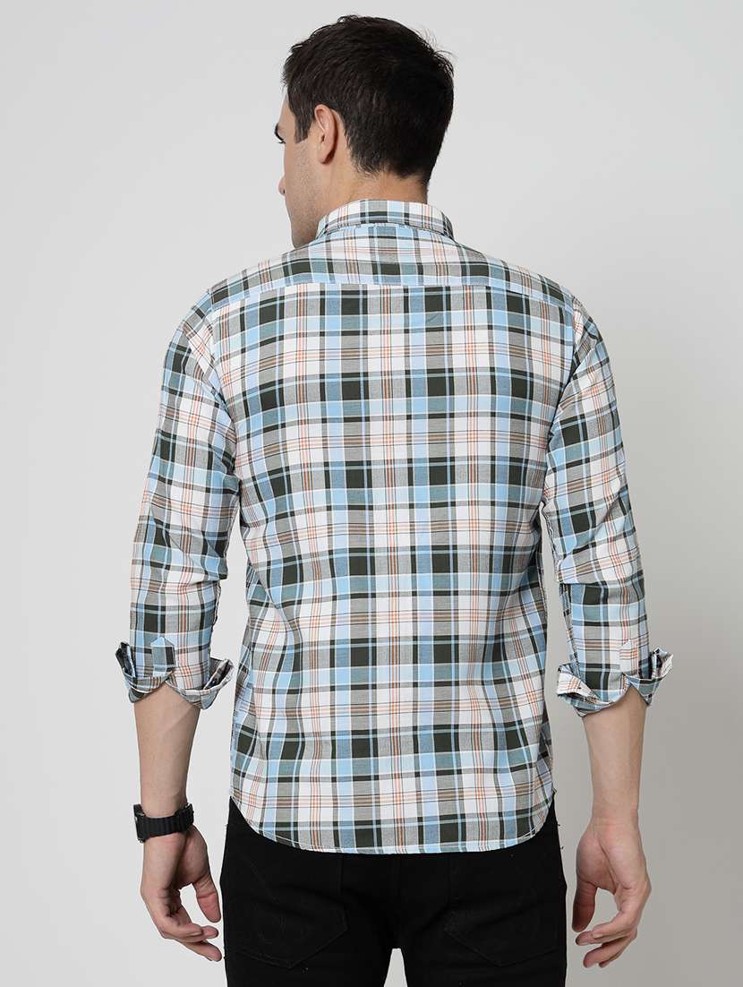 men checkered long sleeve regular fit casual shirt - 21932067 -  Standard Image - 4