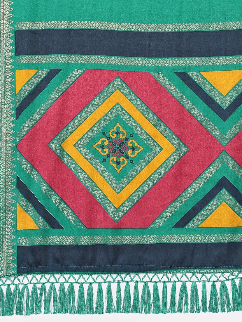 women striped printed saree with blouse - 21932123 - Standard Image - 6
