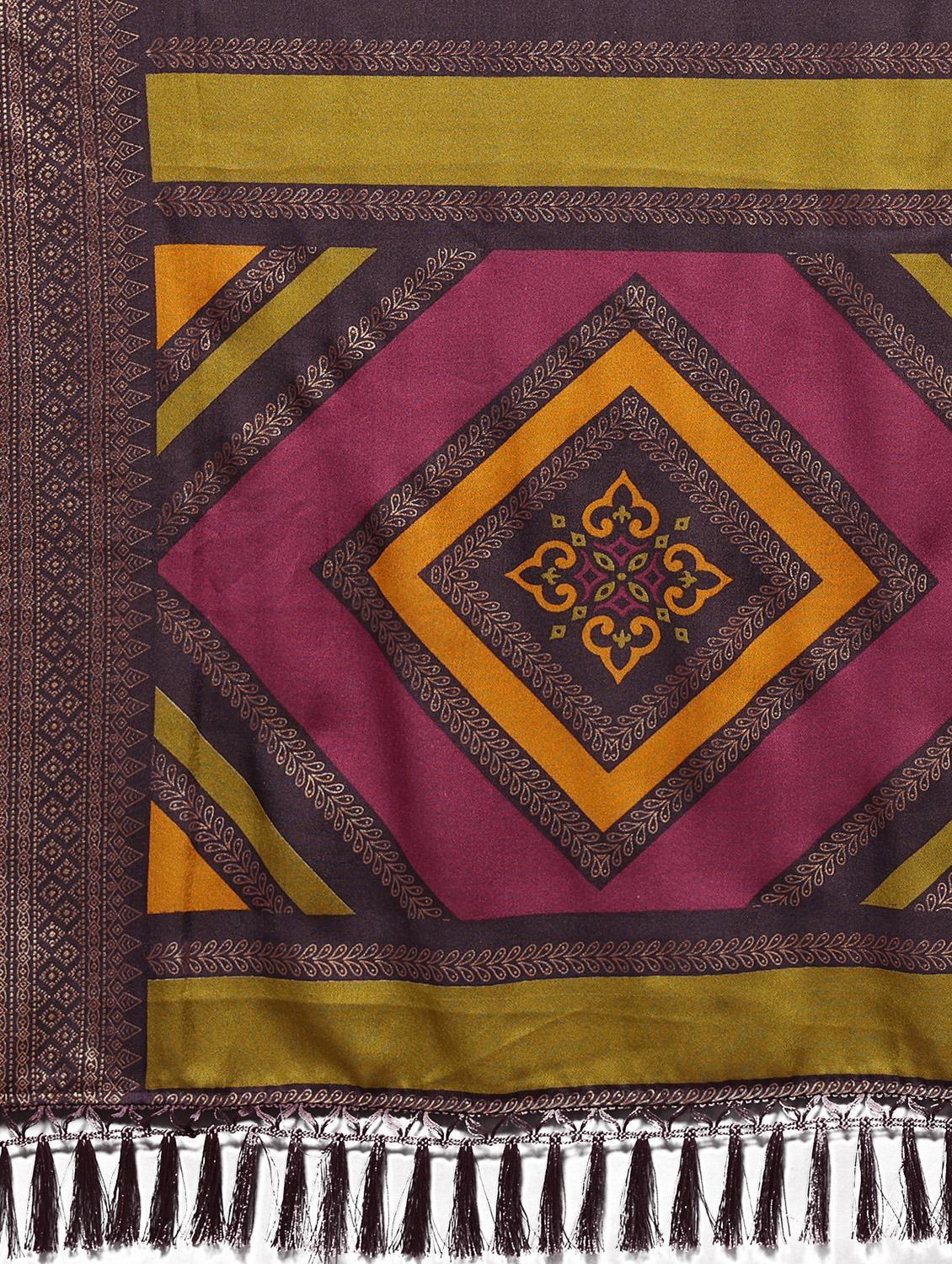 women striped printed saree with blouse - 21932124 - Standard Image - 6