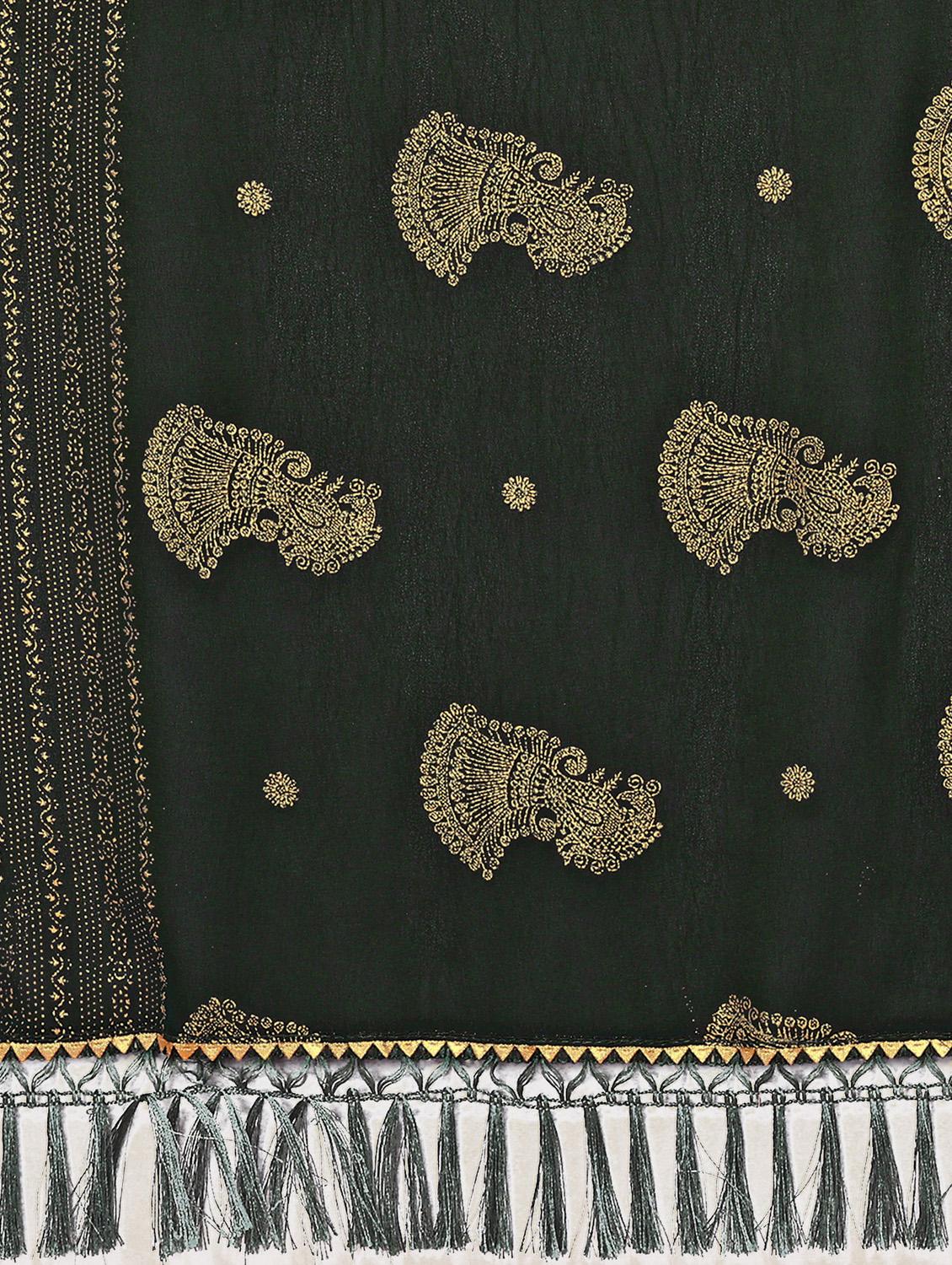 women foil printed saree with blouse - 21932125 - Standard Image - 6