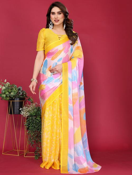 women printed half & half saree with blouse - 21932148 -  Standard Image - 0