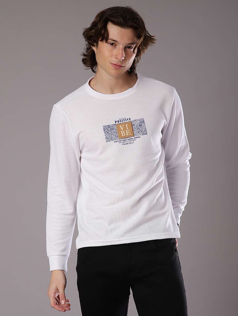 men printed long sleeve regular fit t-shirt - 21932208 -  Standard Image - 1