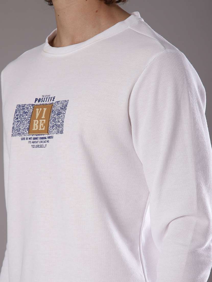 men printed long sleeve regular fit t-shirt - 21932208 -  Standard Image - 4