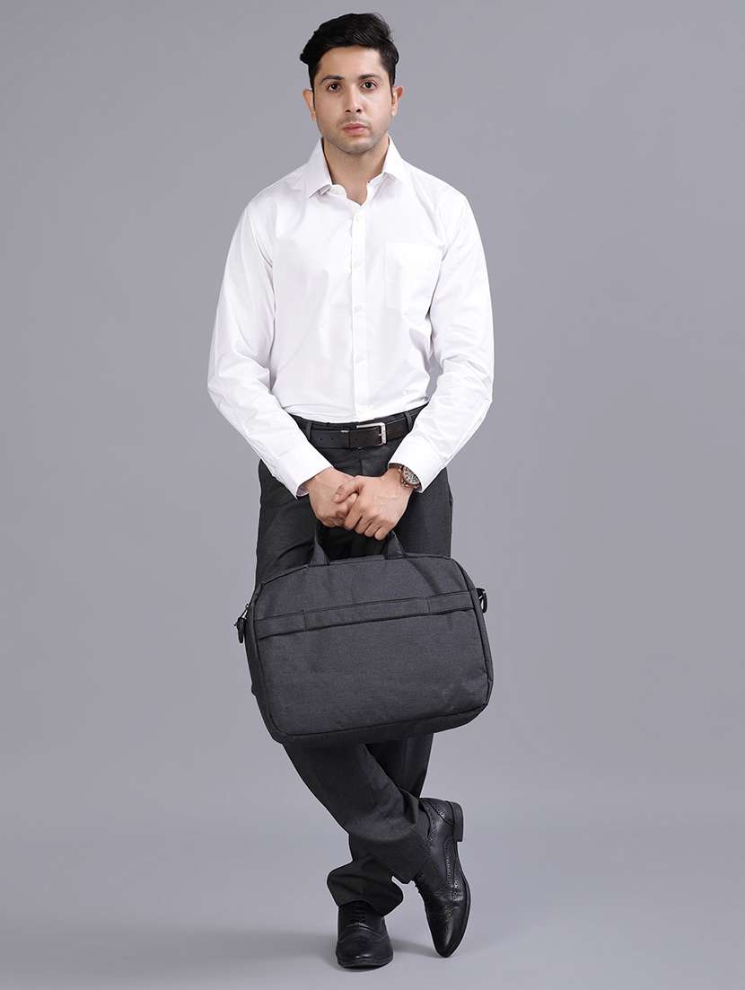 men solid mid rise flat front formal trouser - 21932211 -  Standard Image - 4