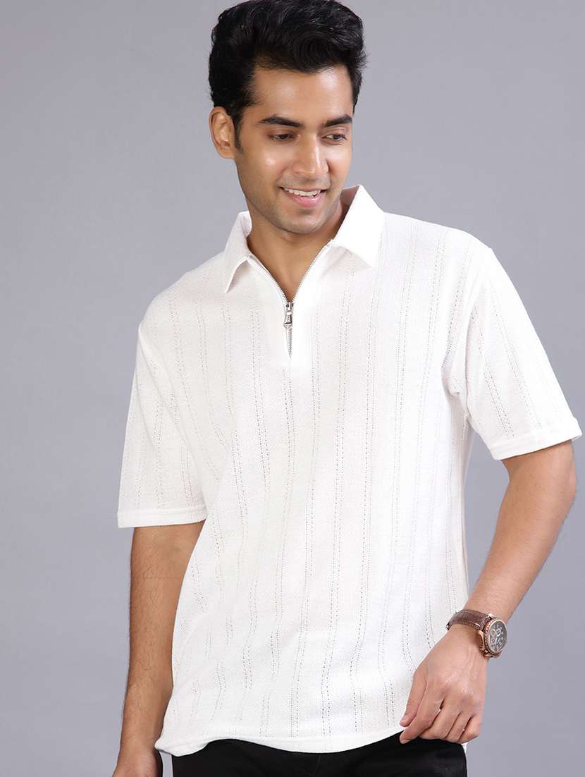 men solid short sleeve regular fit polo t-shirt
