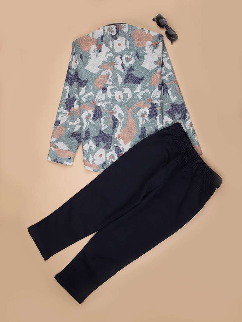 boys printed shirt and trouser set - 21932222 -  Standard Image - 1
