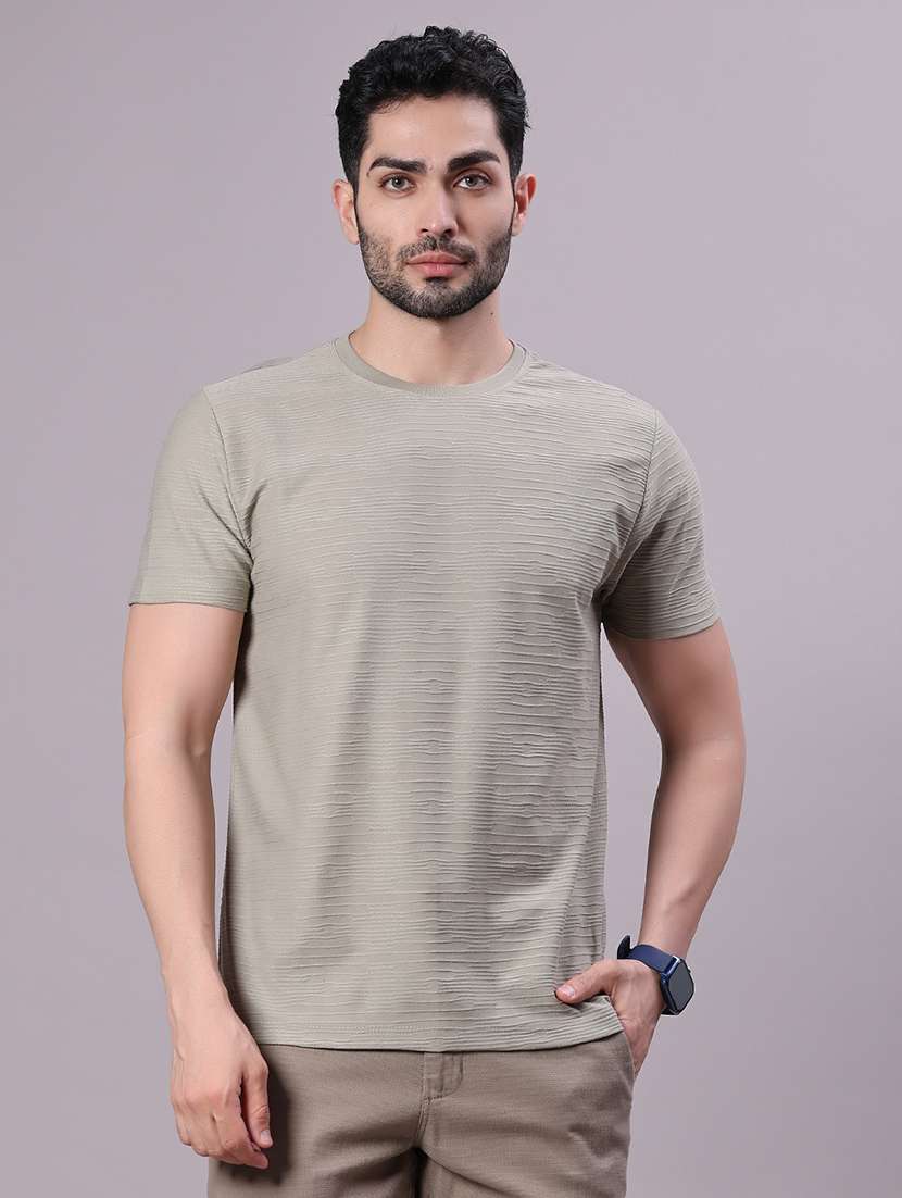 men self design short sleeve regular fit t-shirt - 21932229 -  Standard Image - 1