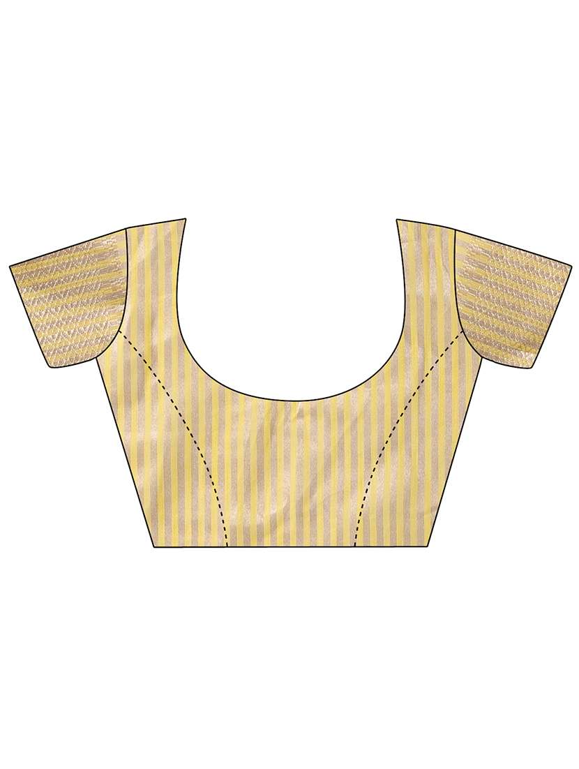 women solid with bordered ready to wear saree with blouse - 21932435 -  Standard Image - 6