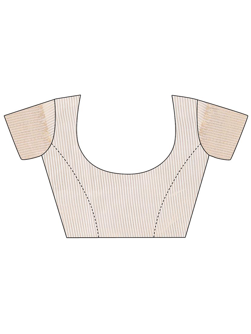 women solid with bordered ready to wear saree with blouse - 21932441 - Standard Image - 6