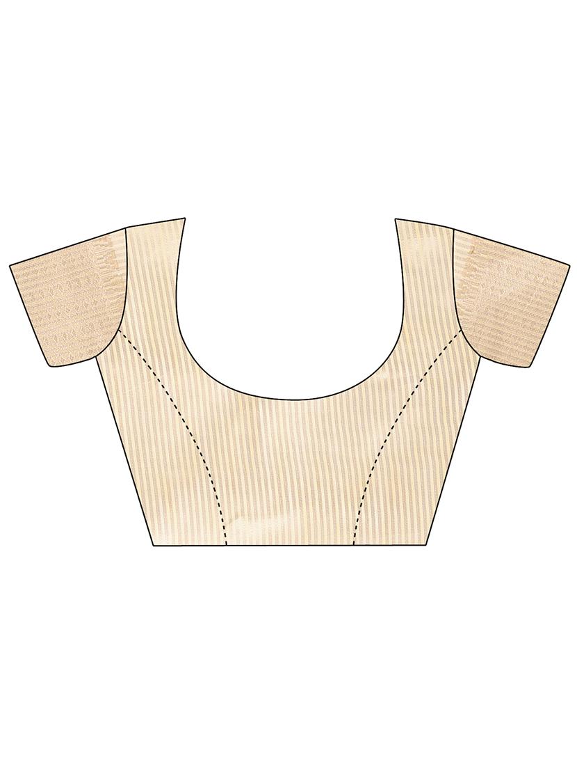 women solid with bordered ready to wear saree with blouse - 21932488 - Standard Image - 6