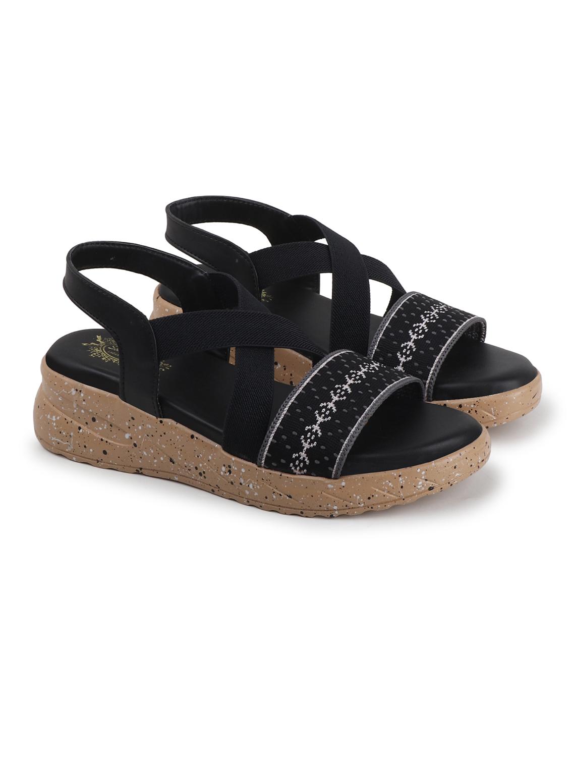 women black back strap wedge - 21932499 -  Standard Image - 1