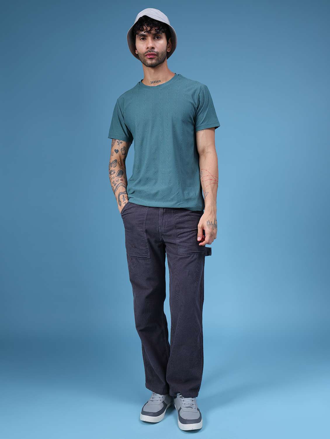 green jacquard tshirt - 21932528 - Standard Image - 6