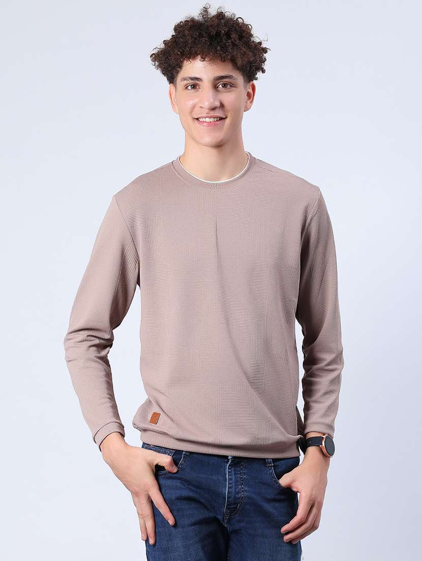 men solid long sleeve regular fit t-shirt - 21932542 - Standard Image - 1