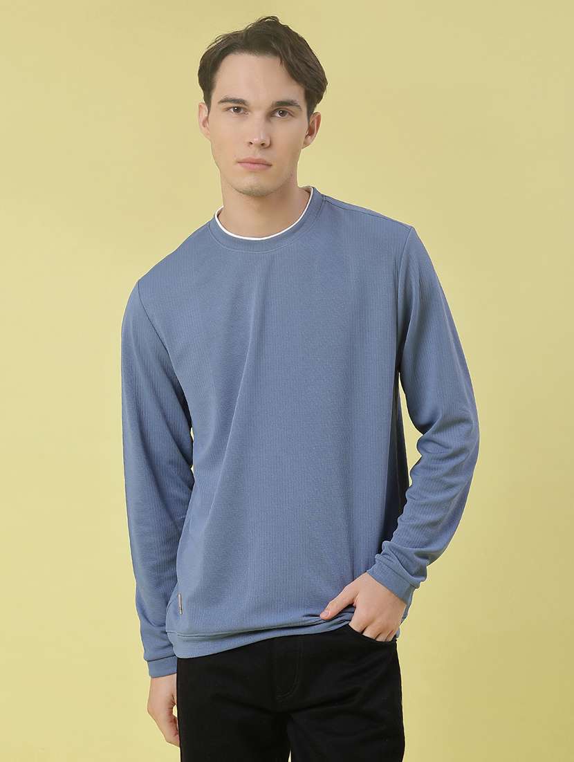 men solid long sleeve regular fit t-shirt - 21932543 -  Standard Image - 1