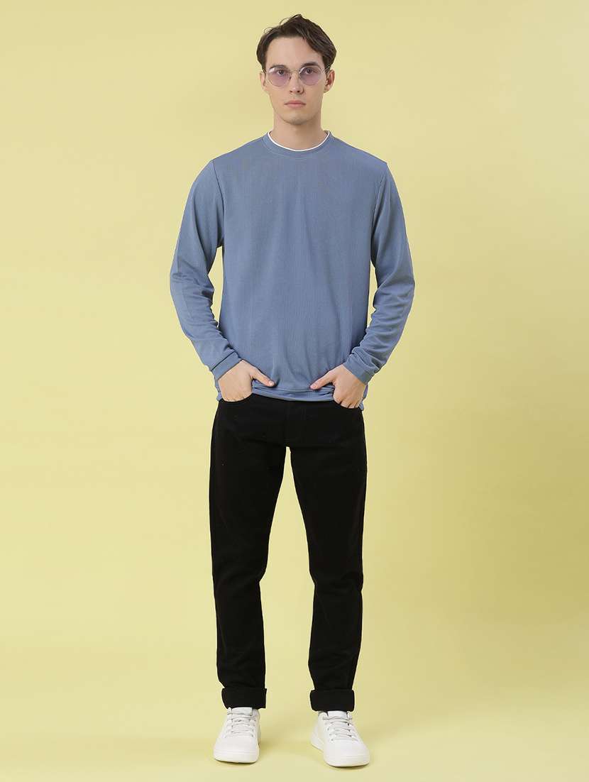 men solid long sleeve regular fit t-shirt - 21932543 -  Standard Image - 4