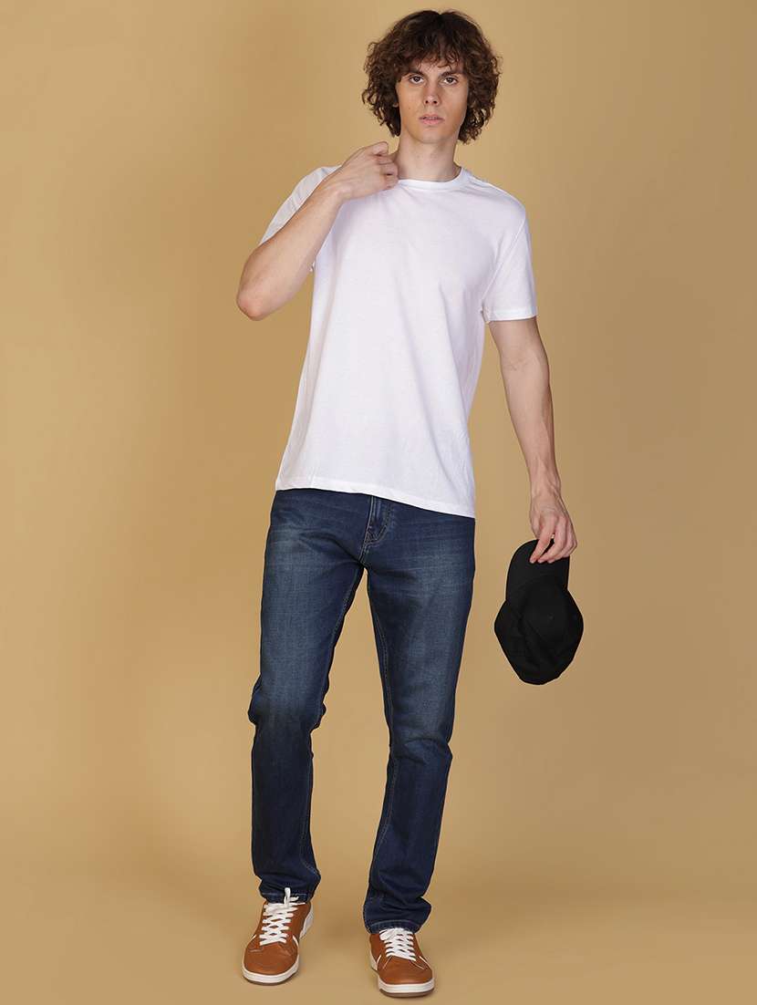 men solid mid rise slim fit jean - 21932547 -  Standard Image - 4