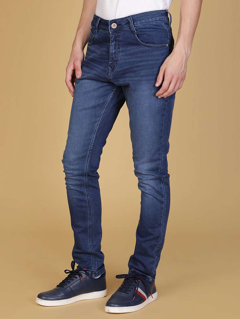 men solid mid rise slim fit jean - 21932549 -  Standard Image - 1