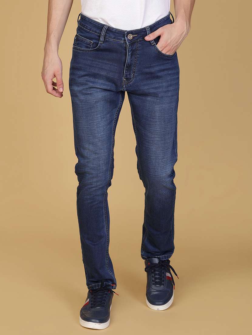 men solid mid rise slim fit jean - 21932551 -  Standard Image - 1