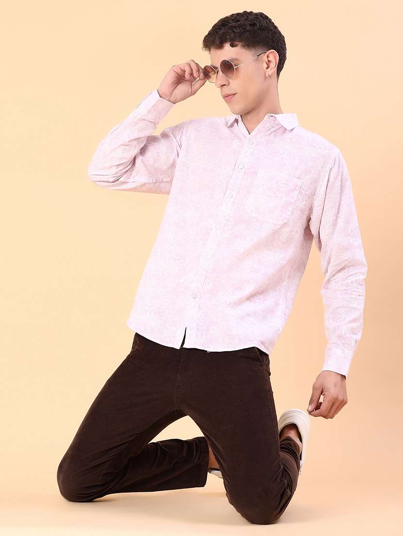 men printed long sleeve regular fit shirt - 21932570 -  Standard Image - 4