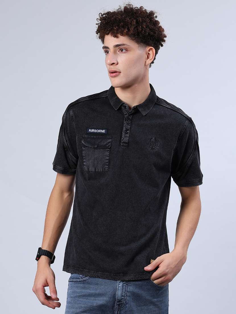 men solid short sleeve regular fit polo t-shirt - 21932704 -  Standard Image - 1