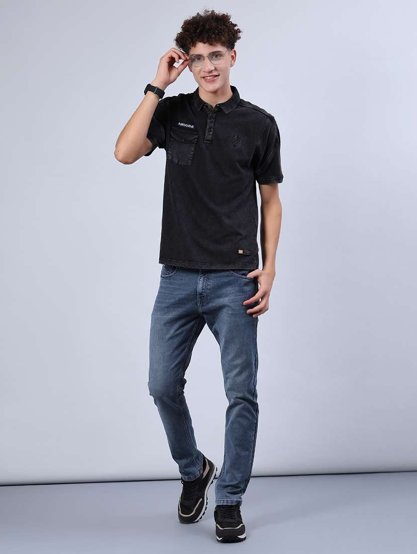 men solid short sleeve regular fit polo t-shirt - 21932704 -  Standard Image - 4