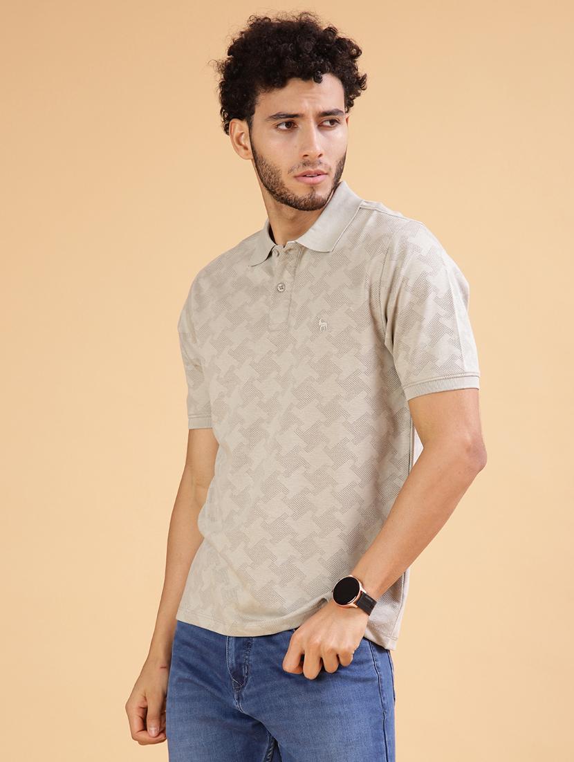 men printed short sleeve regular fit polo t-shirt - 21932712 -  Standard Image - 1