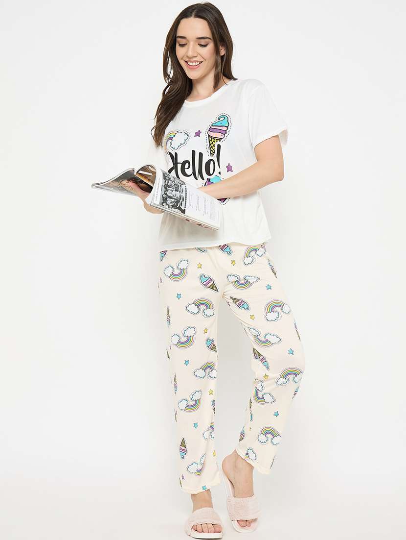 women printed nightwear pyjama set - 21932720 -  Standard Image - 4