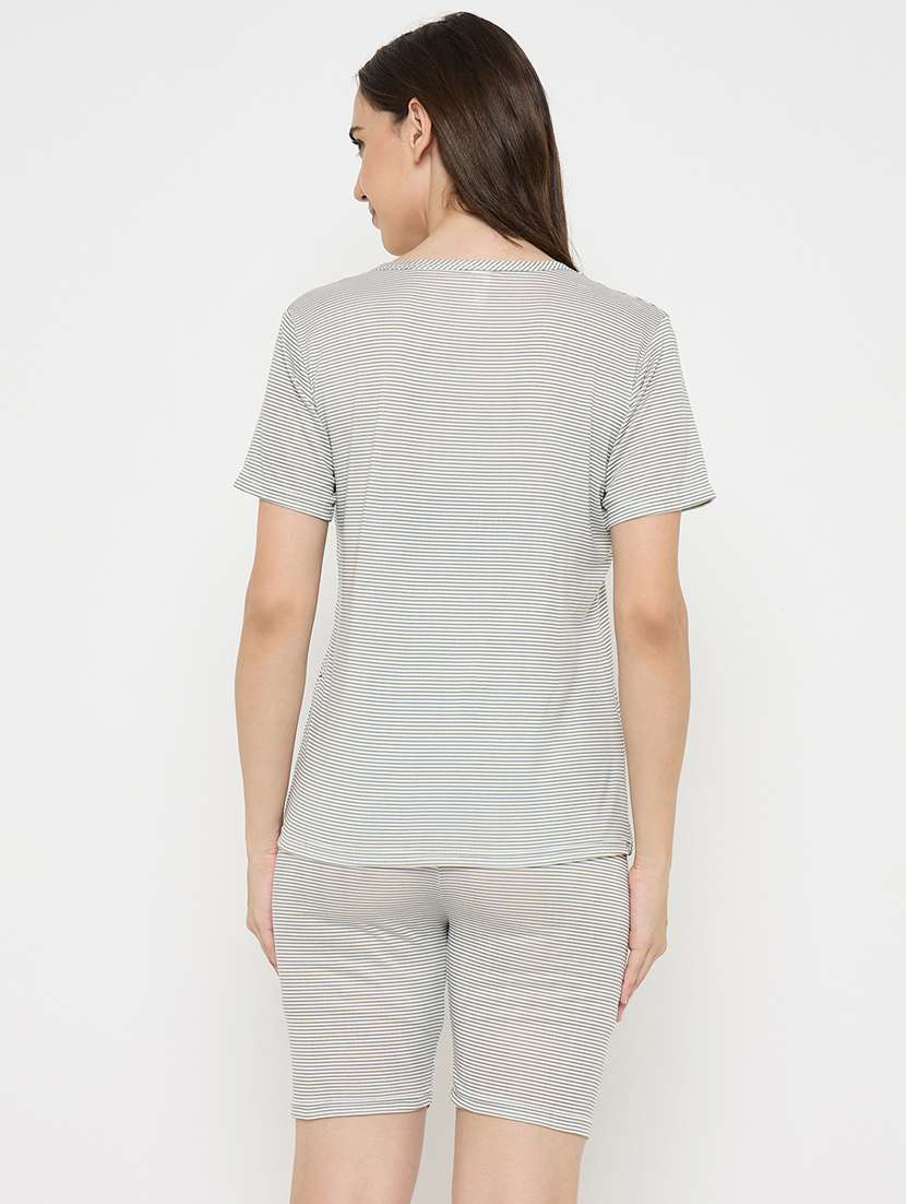 women printed nightwear shorts set - 21932724 -  Standard Image - 4