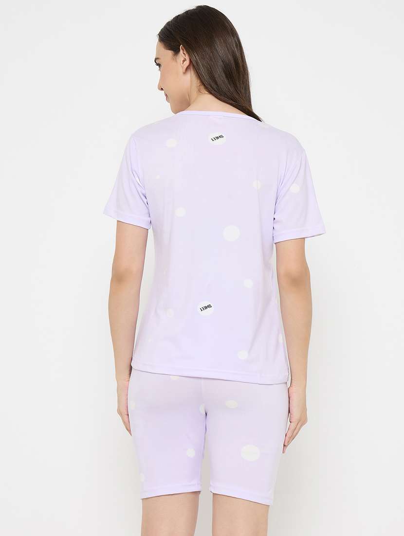 women printed nightwear shorts set - 21932729 -  Standard Image - 4