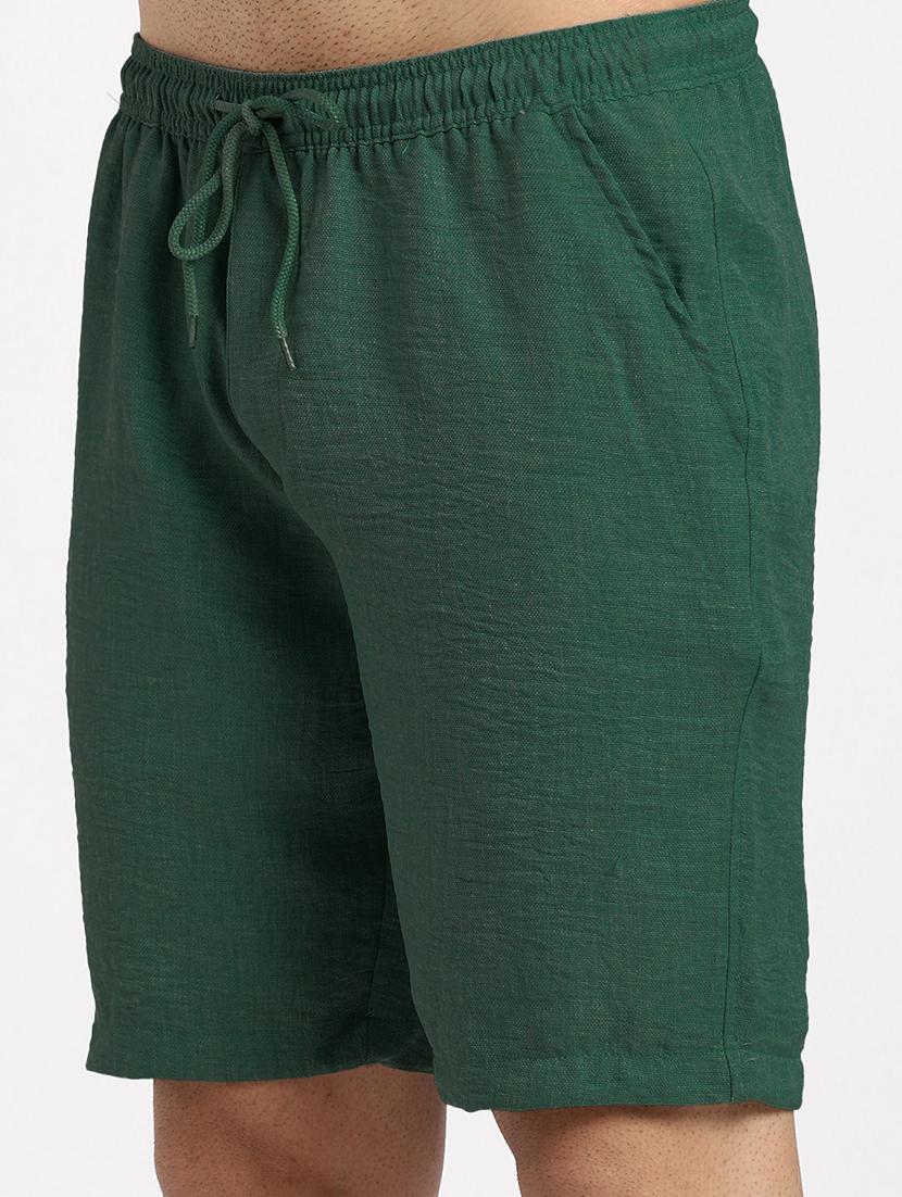 men's solid green cotton blend co-ord set - 21933410 - Standard Image - 6