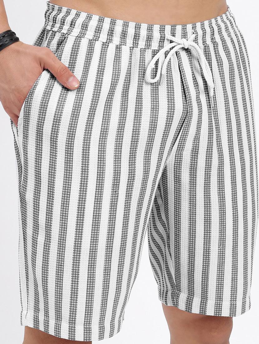 men's striped cotton blend co-ord set casual wear - 21933414 - Standard Image - 6