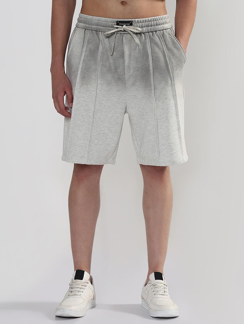 men grey ombre printed low rise relaxed fit shorts - 21933432 - Standard Image - 1