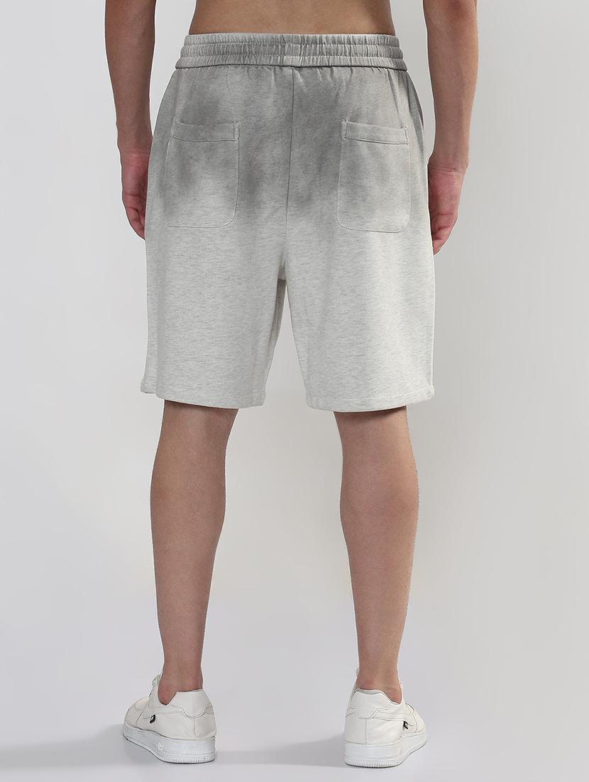 men grey ombre printed low rise relaxed fit shorts - 21933432 - Standard Image - 4